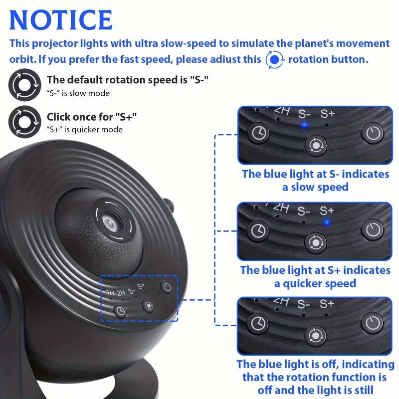 Galaxy Bedroom Projector